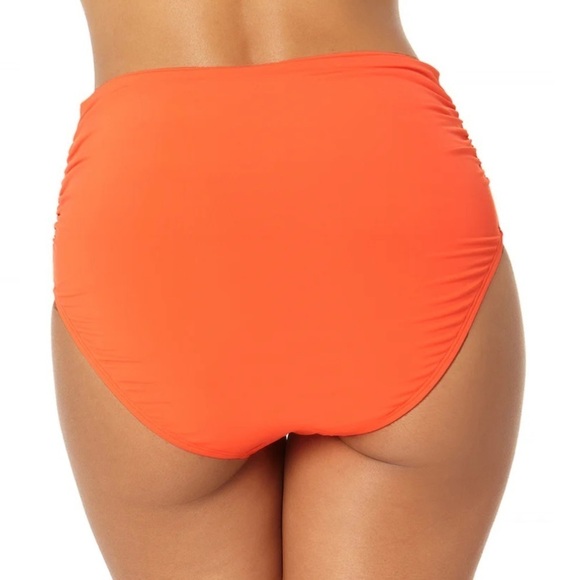 Ann Cole NWT size 24W 3X plus size high waist bikini swim bottoms coral juicy - Picture 2 of 5
